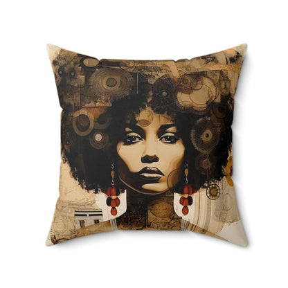 Afro Collage Pillow - Afrocentric Art by The Trini Gee