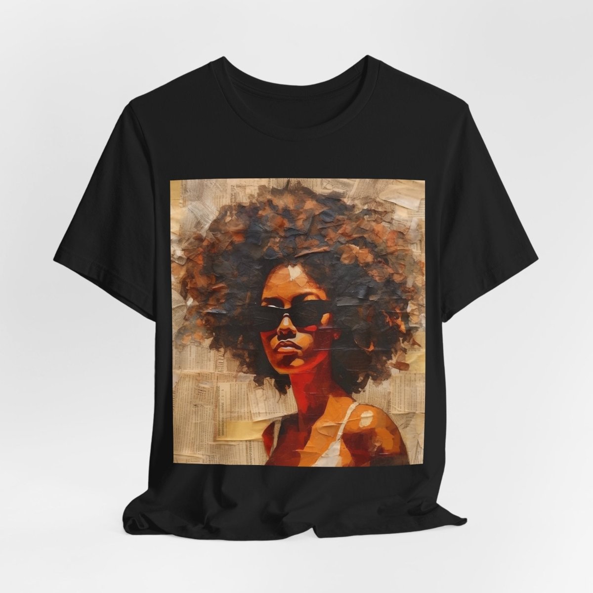 Afro Collage Shirt - Afrocentric Art by The Trini Gee