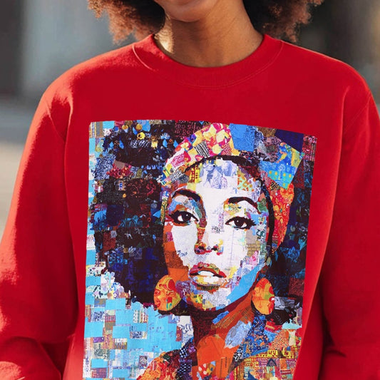 Afro Collage Sweatshirt - Afrocentric Art by The Trini Gee