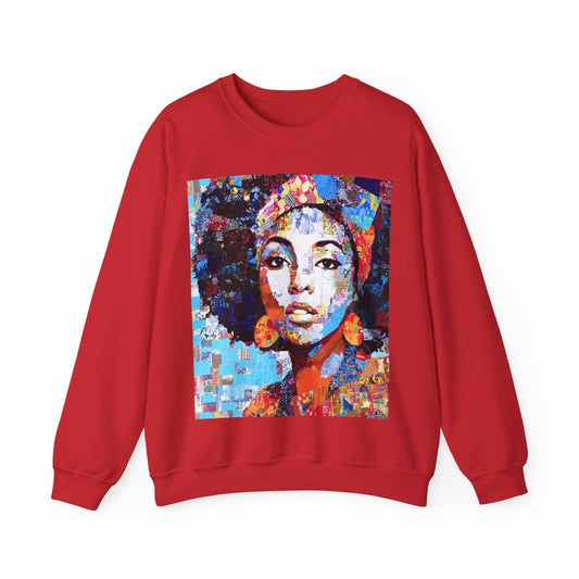 Afro Collage Sweatshirt - Afrocentric Art by The Trini Gee