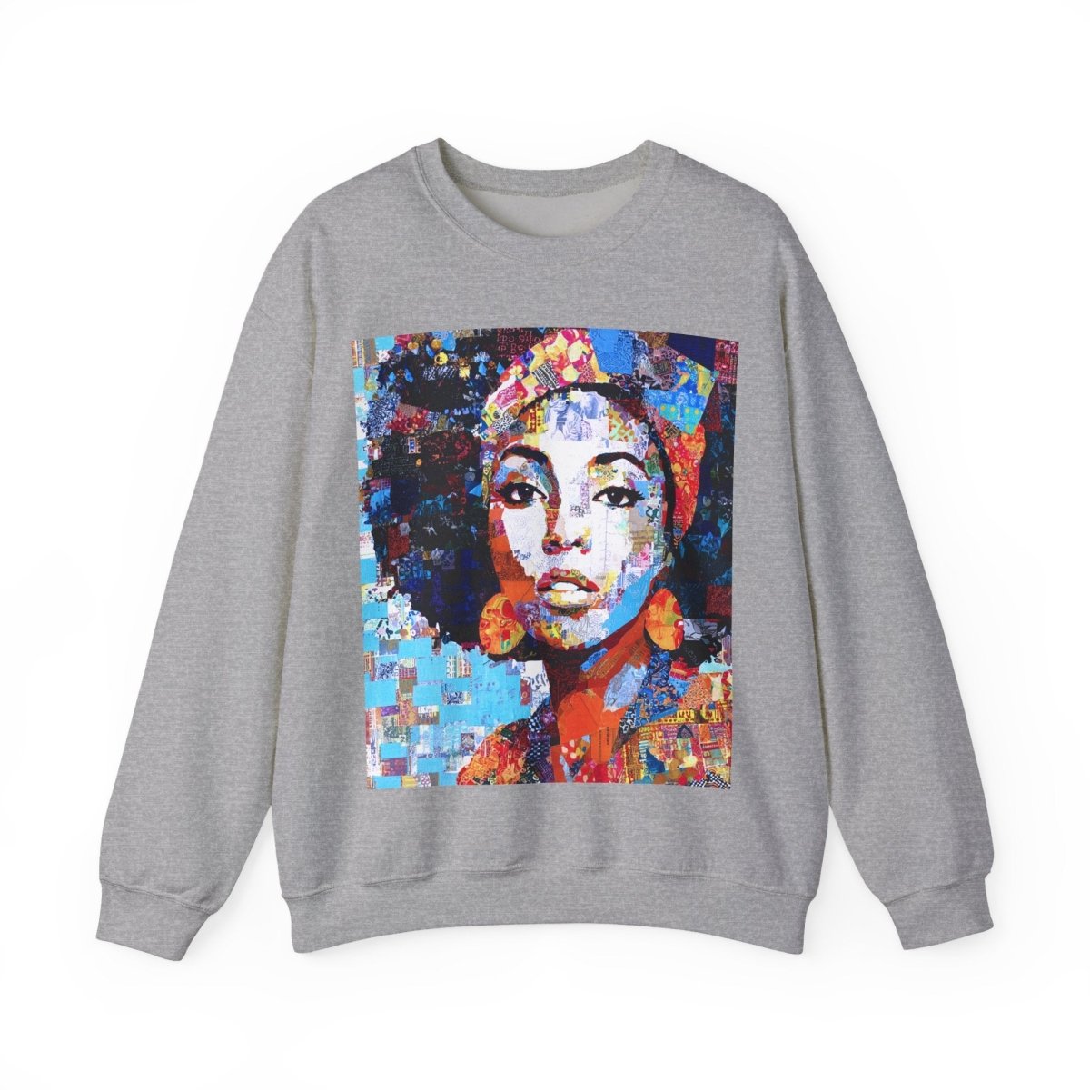 Afro Collage Sweatshirt - Afrocentric Art by The Trini Gee