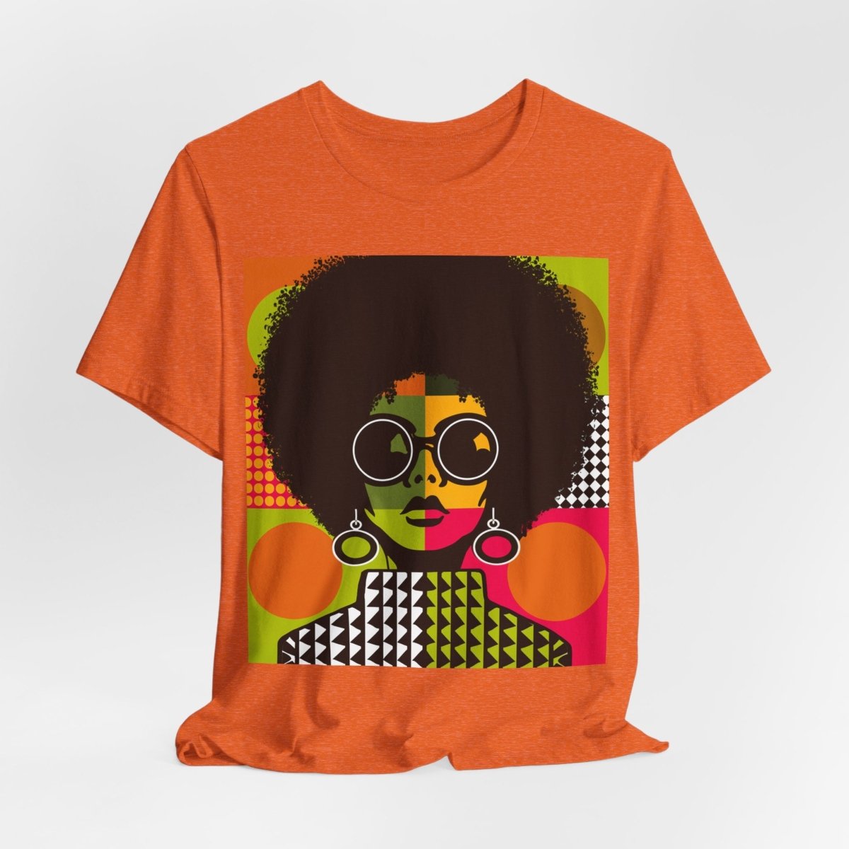 Afro Color Block Shirt - Afrocentric Art by The Trini Gee