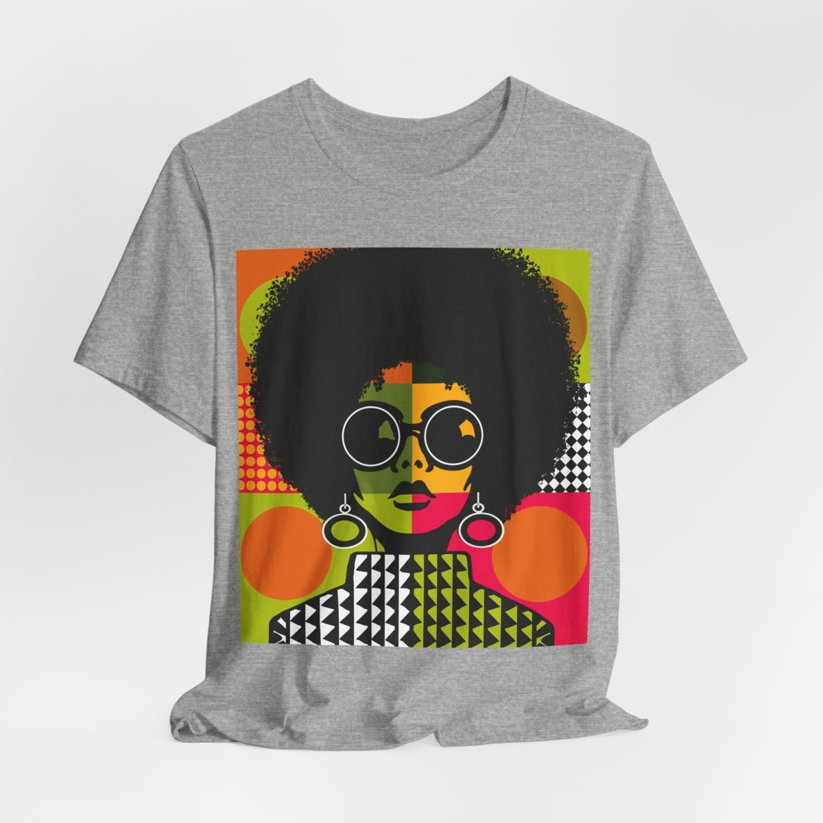 Afro Color Block Shirt - Afrocentric Art by The Trini Gee