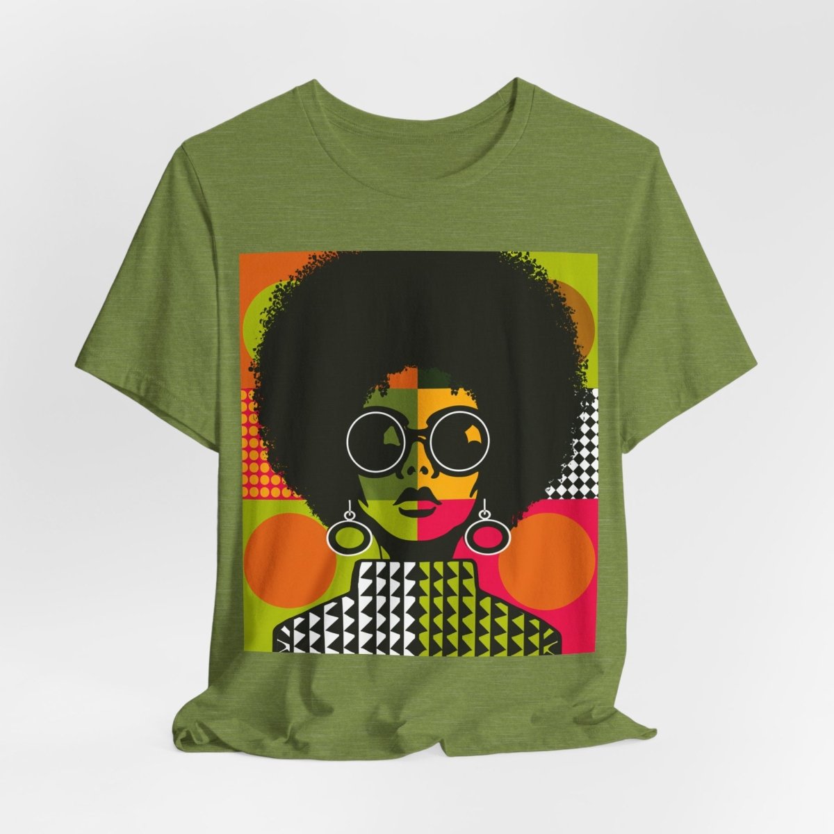 Afro Color Block Shirt - Afrocentric Art by The Trini Gee