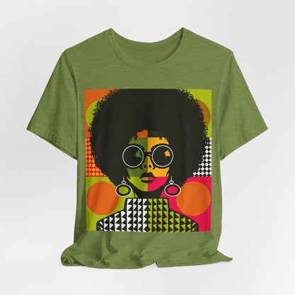 Afro Color Block Shirt - Afrocentric Art by The Trini Gee