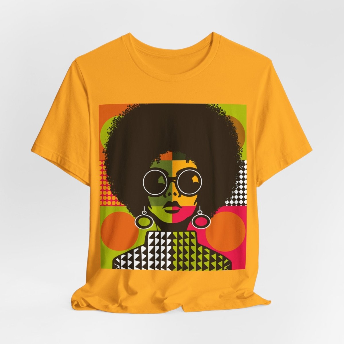 Afro Color Block Shirt - Afrocentric Art by The Trini Gee
