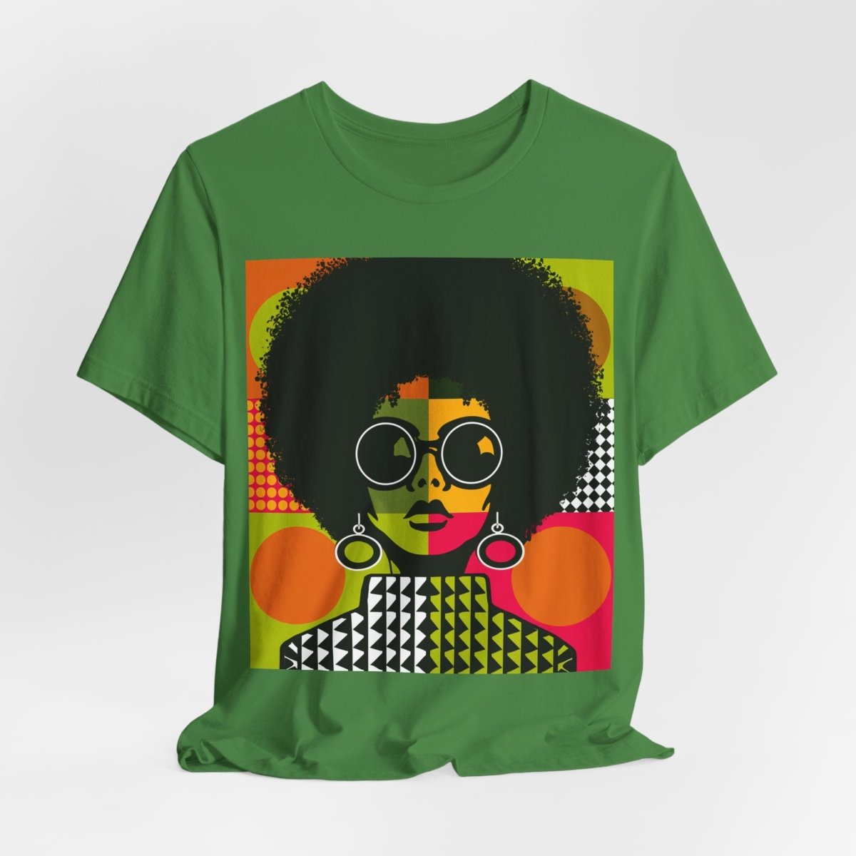 Afro Color Block Shirt - Afrocentric Art by The Trini Gee