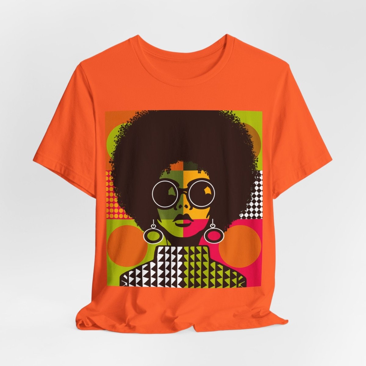 Afro Color Block Shirt - Afrocentric Art by The Trini Gee