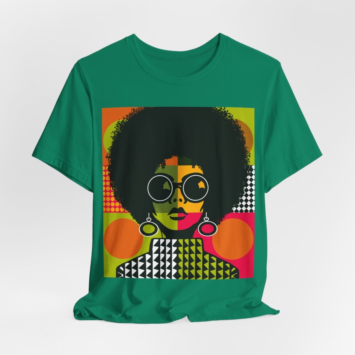 Afro Color Block Shirt - Afrocentric Art by The Trini Gee