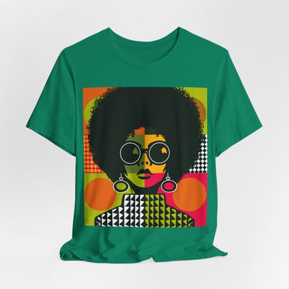 Afro Color Block Shirt - Afrocentric Art by The Trini Gee
