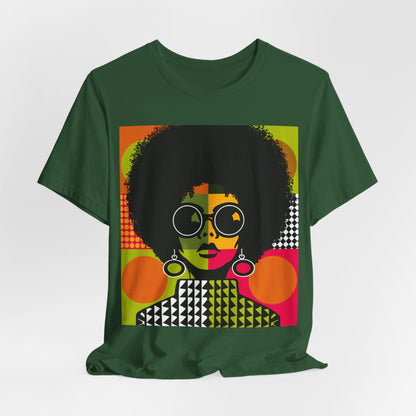 Afro Color Block Shirt - Afrocentric Art by The Trini Gee