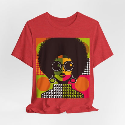 Afro Color Block Shirt - Afrocentric Art by The Trini Gee