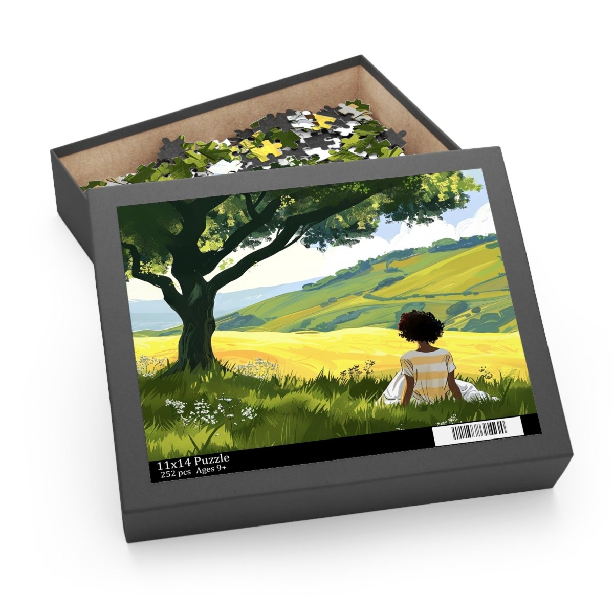 Afro Countryside Puzzle - Afrocentric Art by The Trini Gee