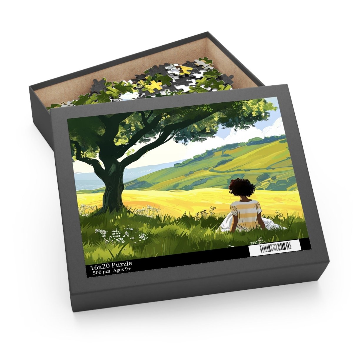 Afro Countryside Puzzle - Afrocentric Art by The Trini Gee