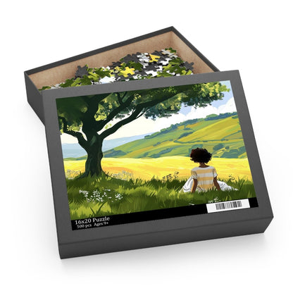 Afro Countryside Puzzle - Afrocentric Art by The Trini Gee
