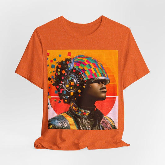 Afro Cyber Helmet Shirt - Afrocentric Art by The Trini Gee