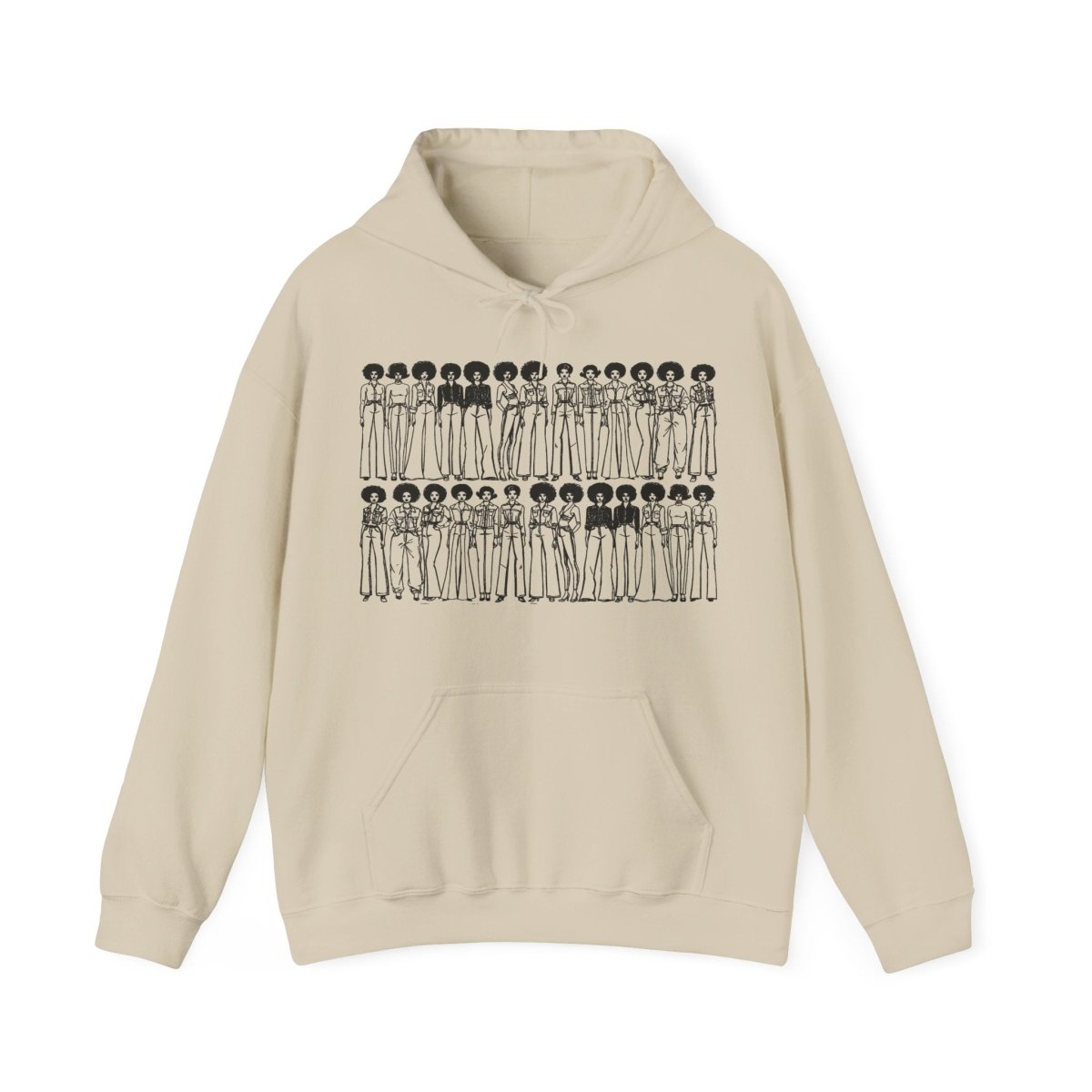Afro Denim Hoodie - Afrocentric Art by The Trini Gee