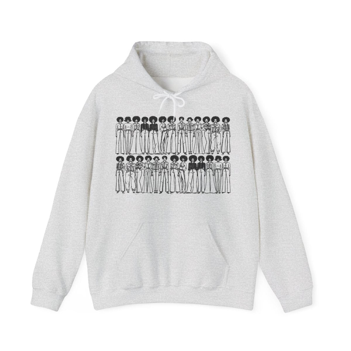 Afro Denim Hoodie - Afrocentric Art by The Trini Gee