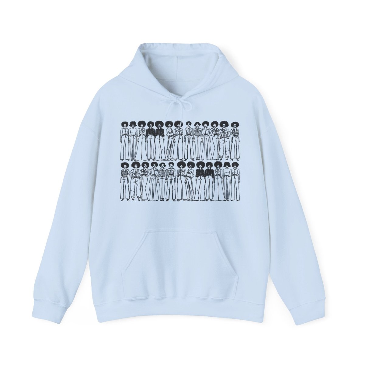 Afro Denim Hoodie - Afrocentric Art by The Trini Gee