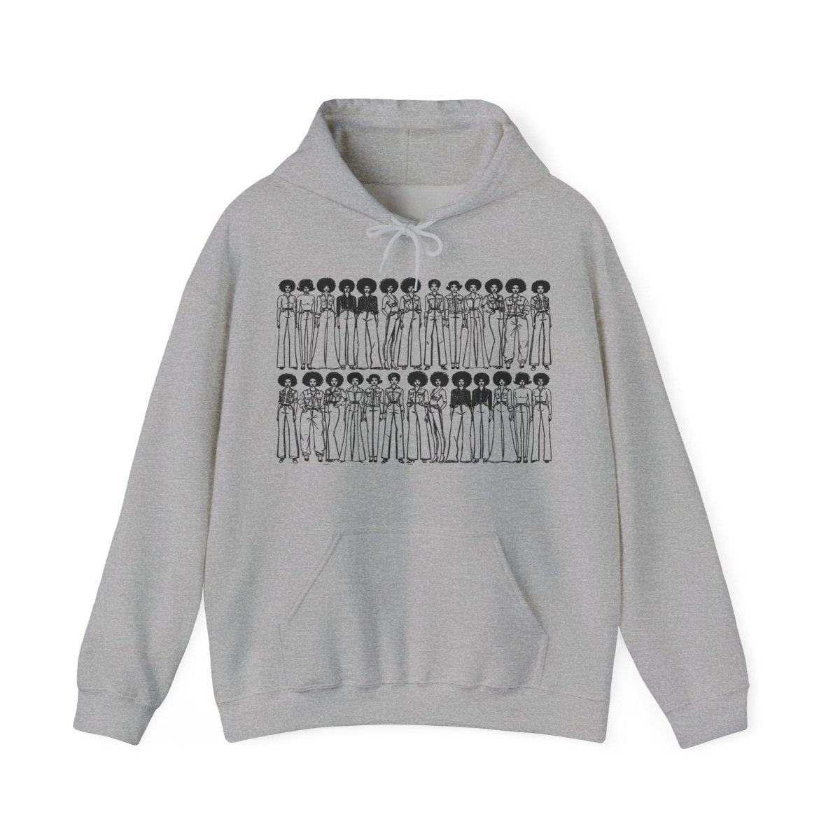 Afro Denim Hoodie - Afrocentric Art by The Trini Gee