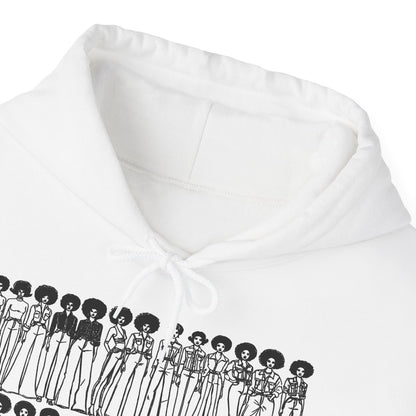Afro Denim Hoodie - Afrocentric Art by The Trini Gee