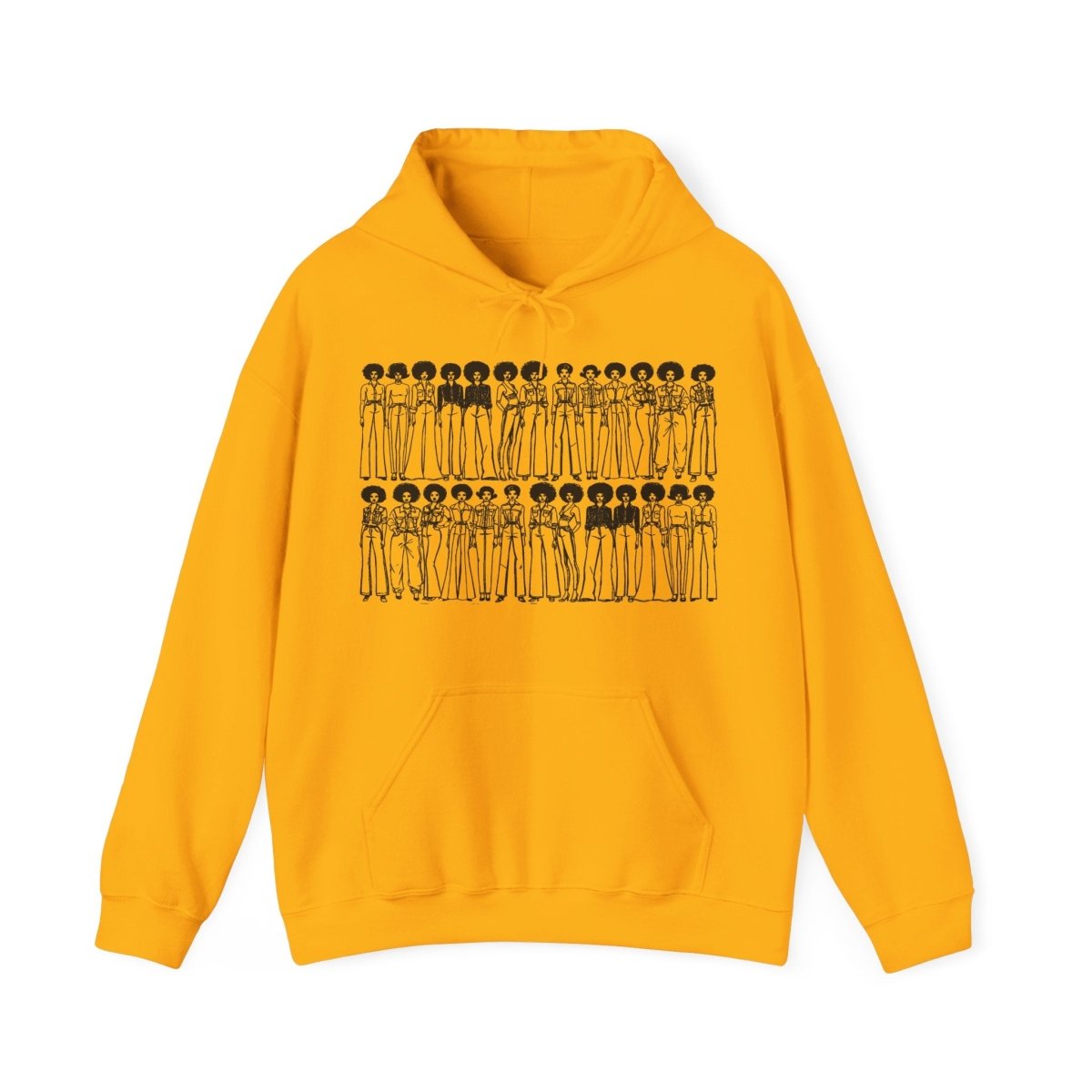 Afro Denim Hoodie - Afrocentric Art by The Trini Gee
