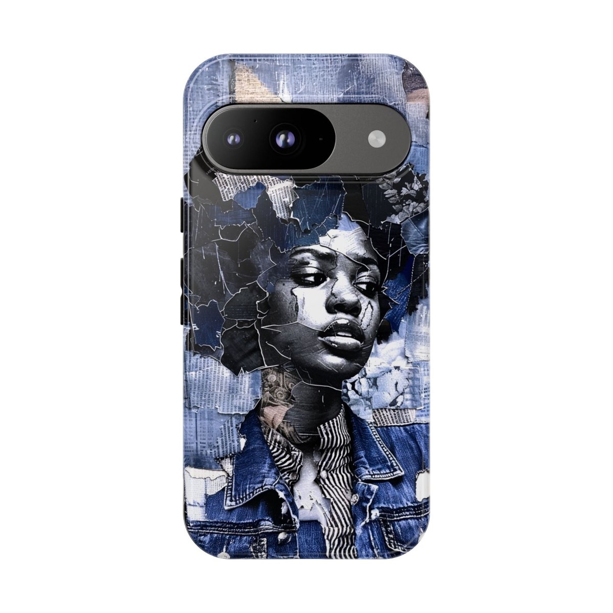 Afro Denim Phone Case - Afrocentric Art by The Trini Gee