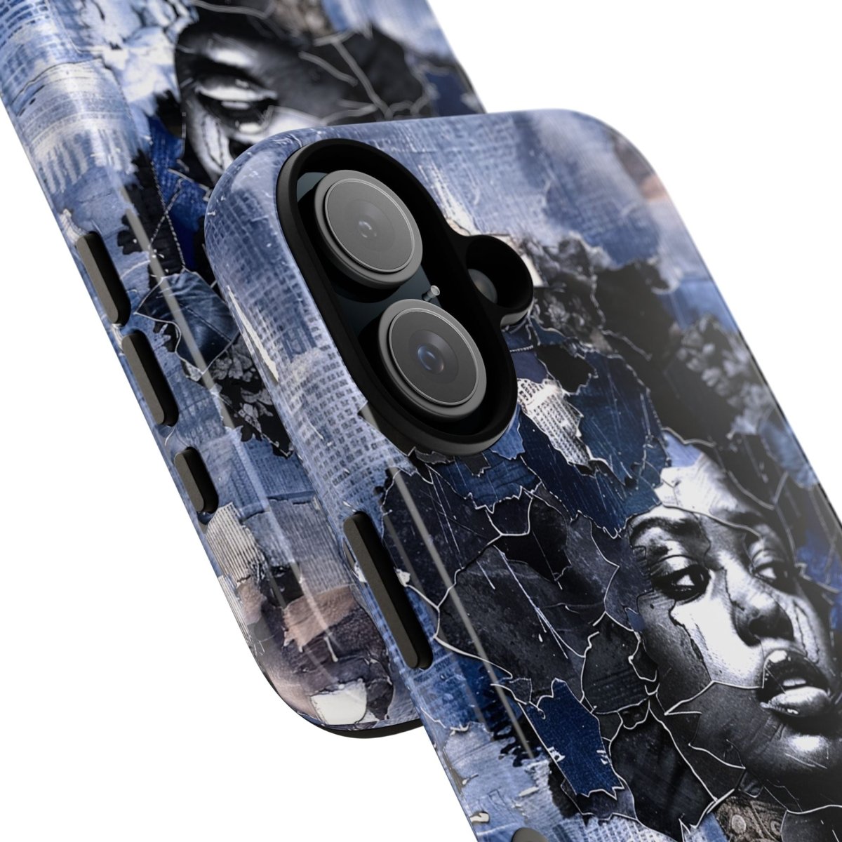 Afro Denim Phone Case - Afrocentric Art by The Trini Gee