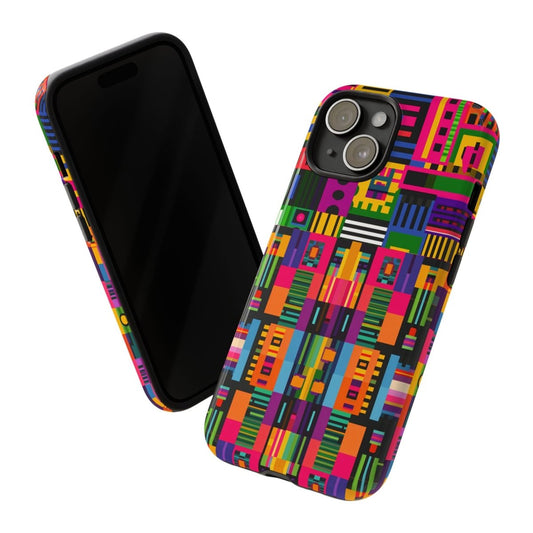 Afro Digital Geometric Phone Case - Afrocentric Art by The Trini Gee