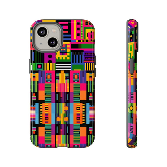 Afro Digital Geometric Phone Case - Afrocentric Art by The Trini Gee