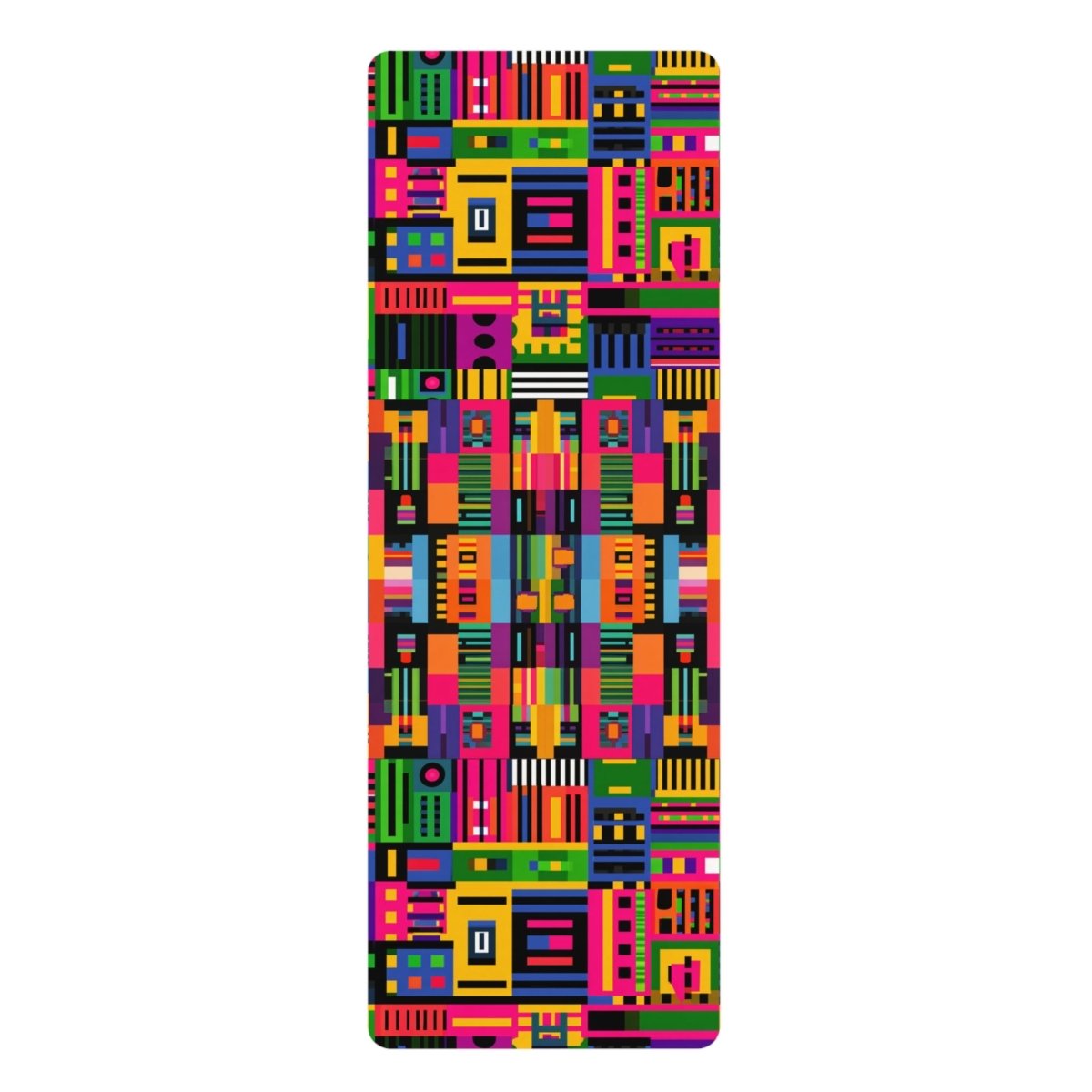 Afro Digital Kente Yoga Mat - Afrocentric Art by The Trini Gee