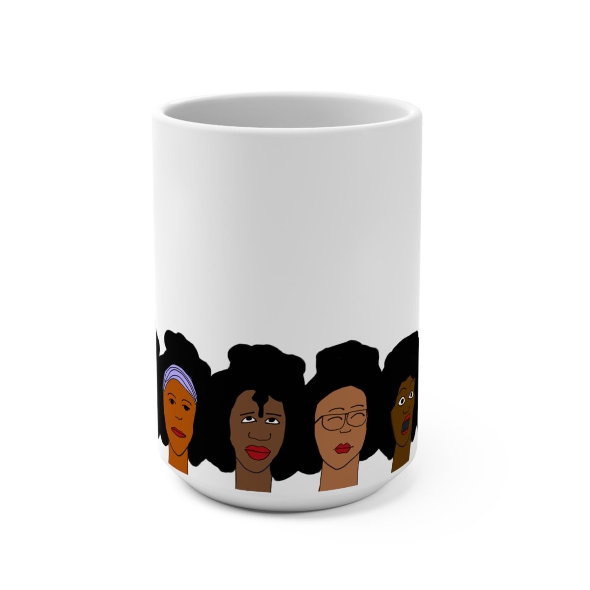 Afro Faces Mug - Afrocentric Art by The Trini Gee