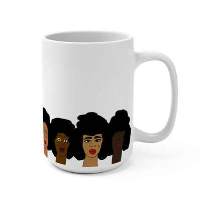 Afro Faces Mug - Afrocentric Art by The Trini Gee