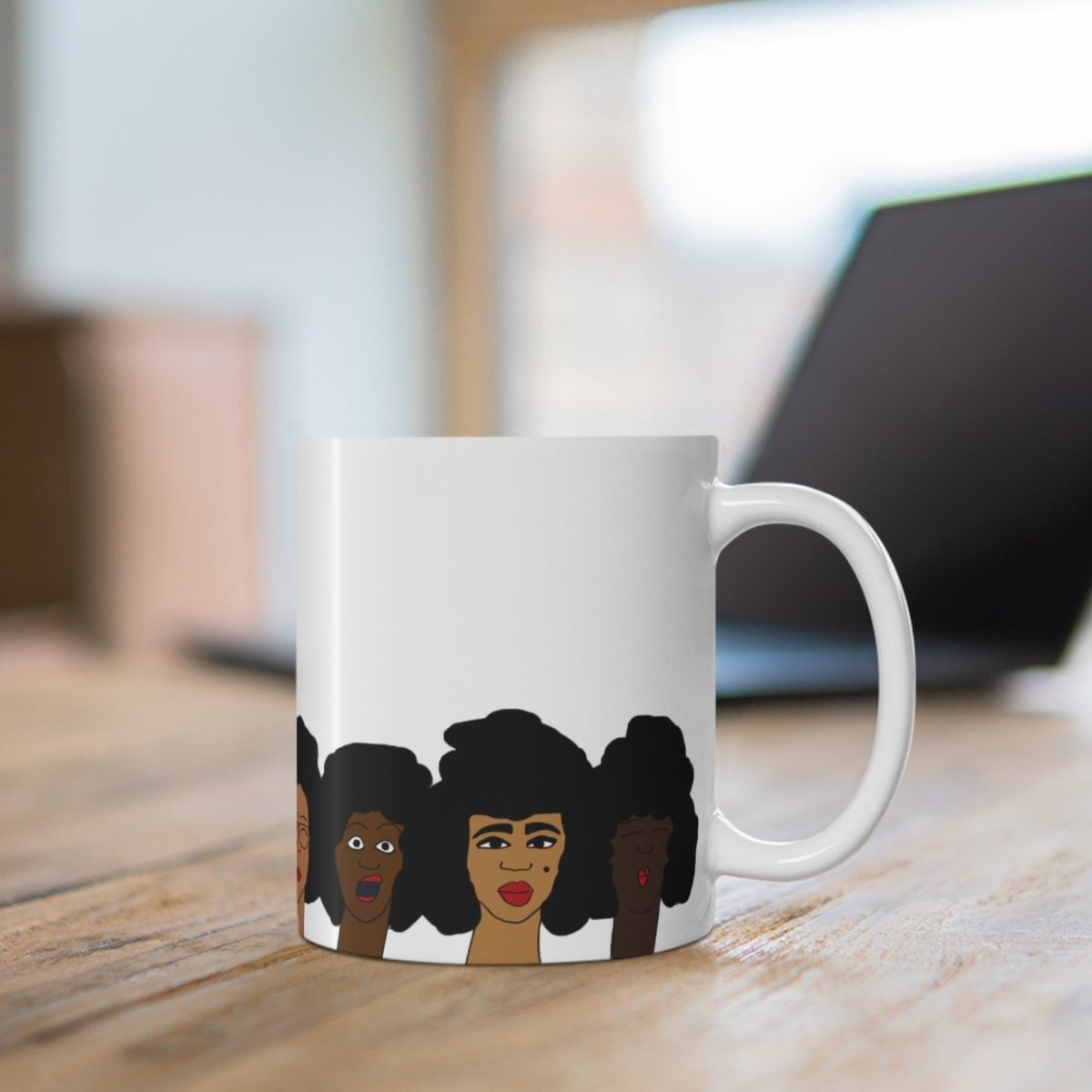 Afro Faces Mug - Afrocentric Art by The Trini Gee