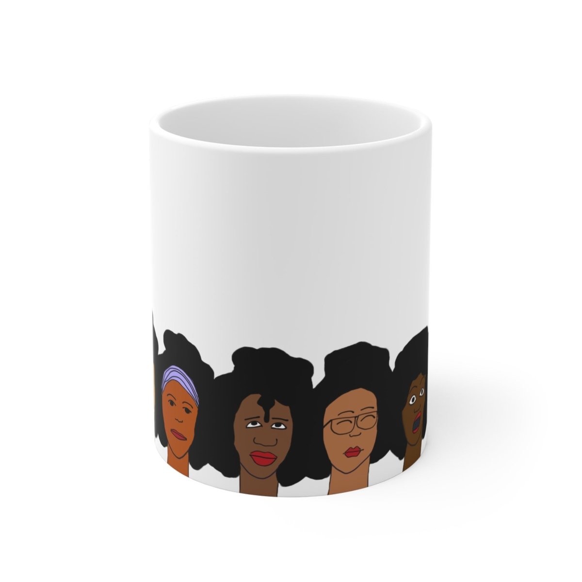 Afro Faces Mug - Afrocentric Art by The Trini Gee