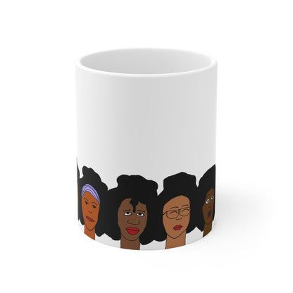 Afro Faces Mug - Afrocentric Art by The Trini Gee