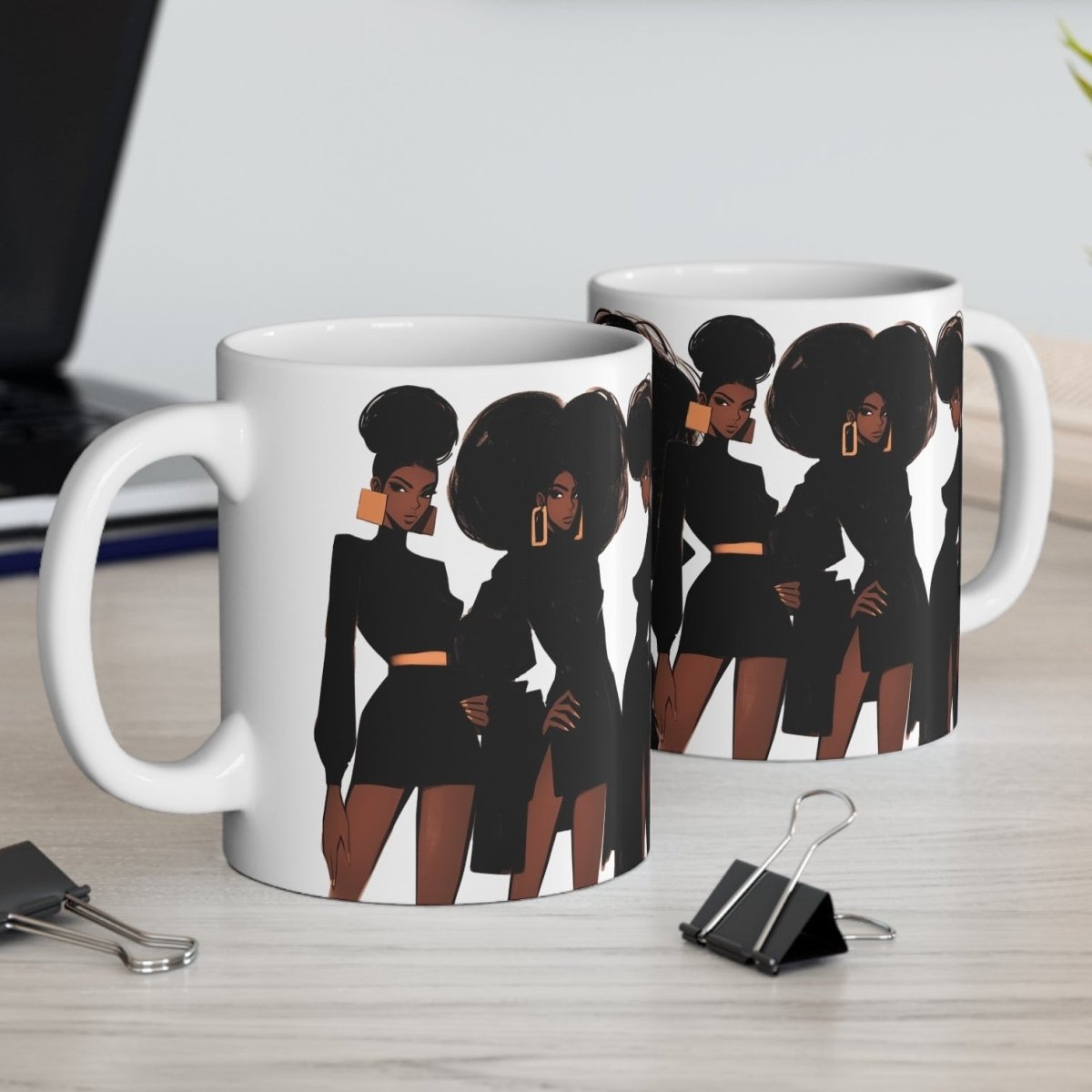 Afro Fashion Mug - Afrocentric Art by The Trini Gee