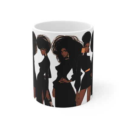 Afro Fashion Mug - Afrocentric Art by The Trini Gee