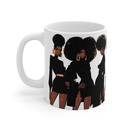 Afro Fashion Mug - Afrocentric Art by The Trini Gee