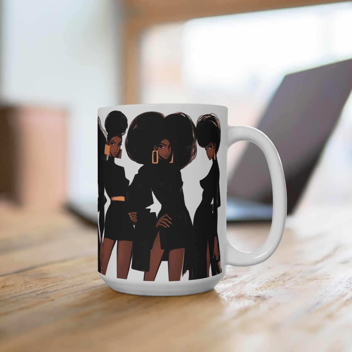 Afro Fashion Mug - Afrocentric Art by The Trini Gee