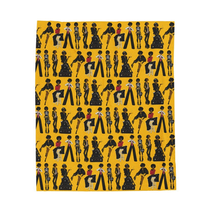 Afro Fashion Throw Blanket - Afrocentric Art by The Trini Gee