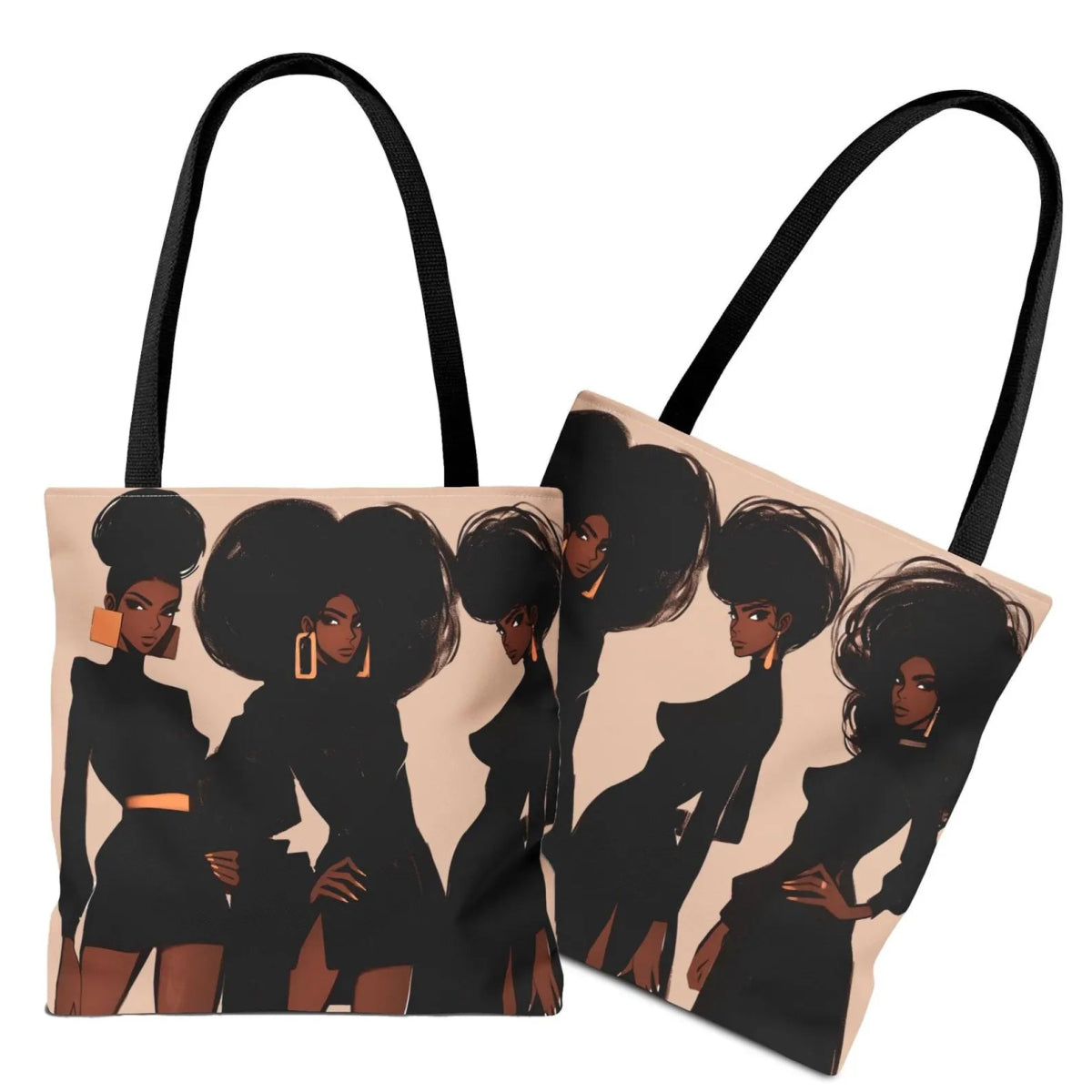 Afro Fashion Tote Bag - Afrocentric Art by The Trini Gee