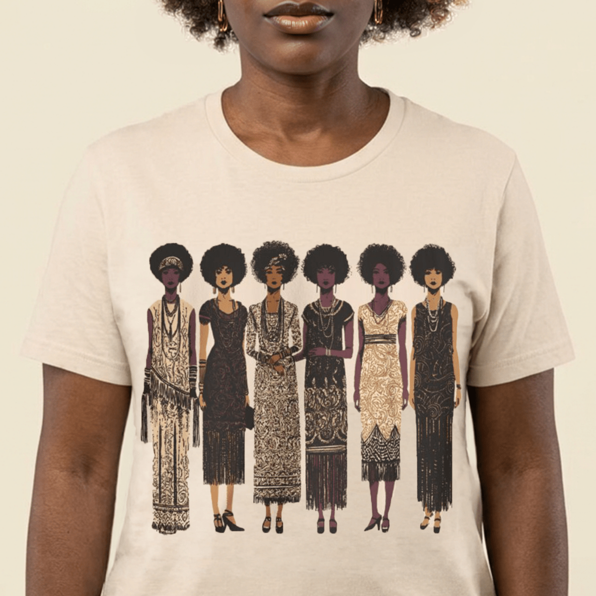 Afro Flappers Shirt - Afrocentric Art by The Trini Gee