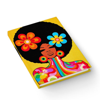 Afro Flower Power Journal - Afrocentric Art by The Trini Gee