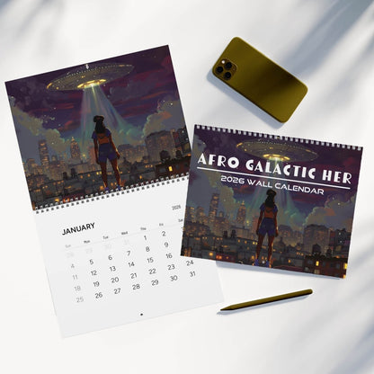 Afro Galactic Her 2026 Calendar - Afrocentric Art by The Trini Gee