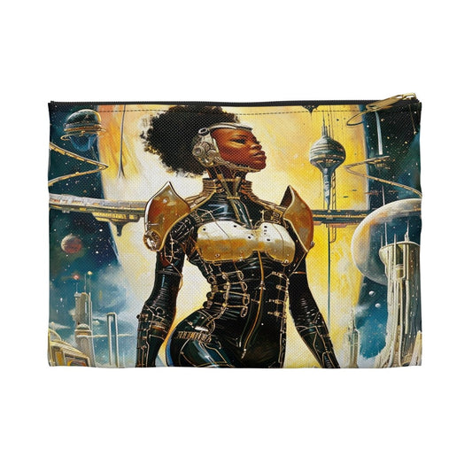 Afro Galaxy Accessory Pouch - Afrocentric Art by The Trini Gee