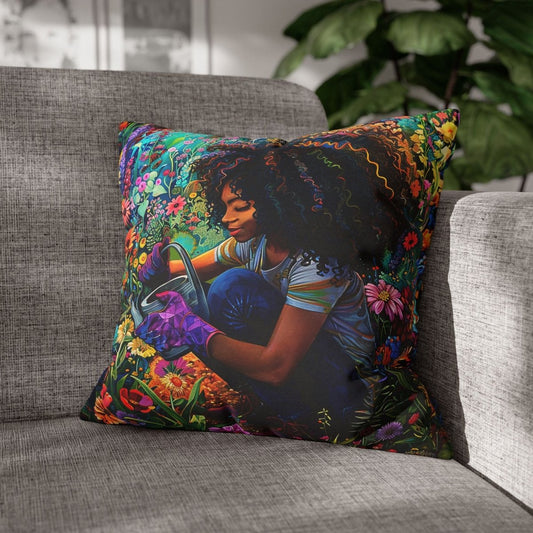 Afro Garden Pillow - The Trini Gee