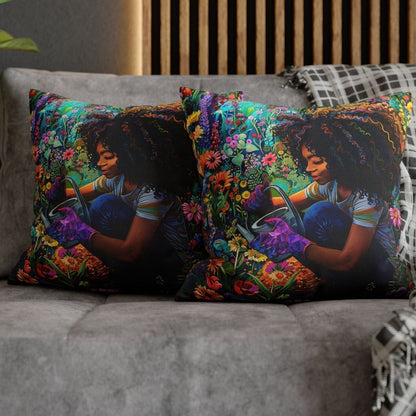 Afro Garden Pillow - The Trini Gee