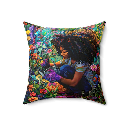 Afro Garden Pillow - The Trini Gee