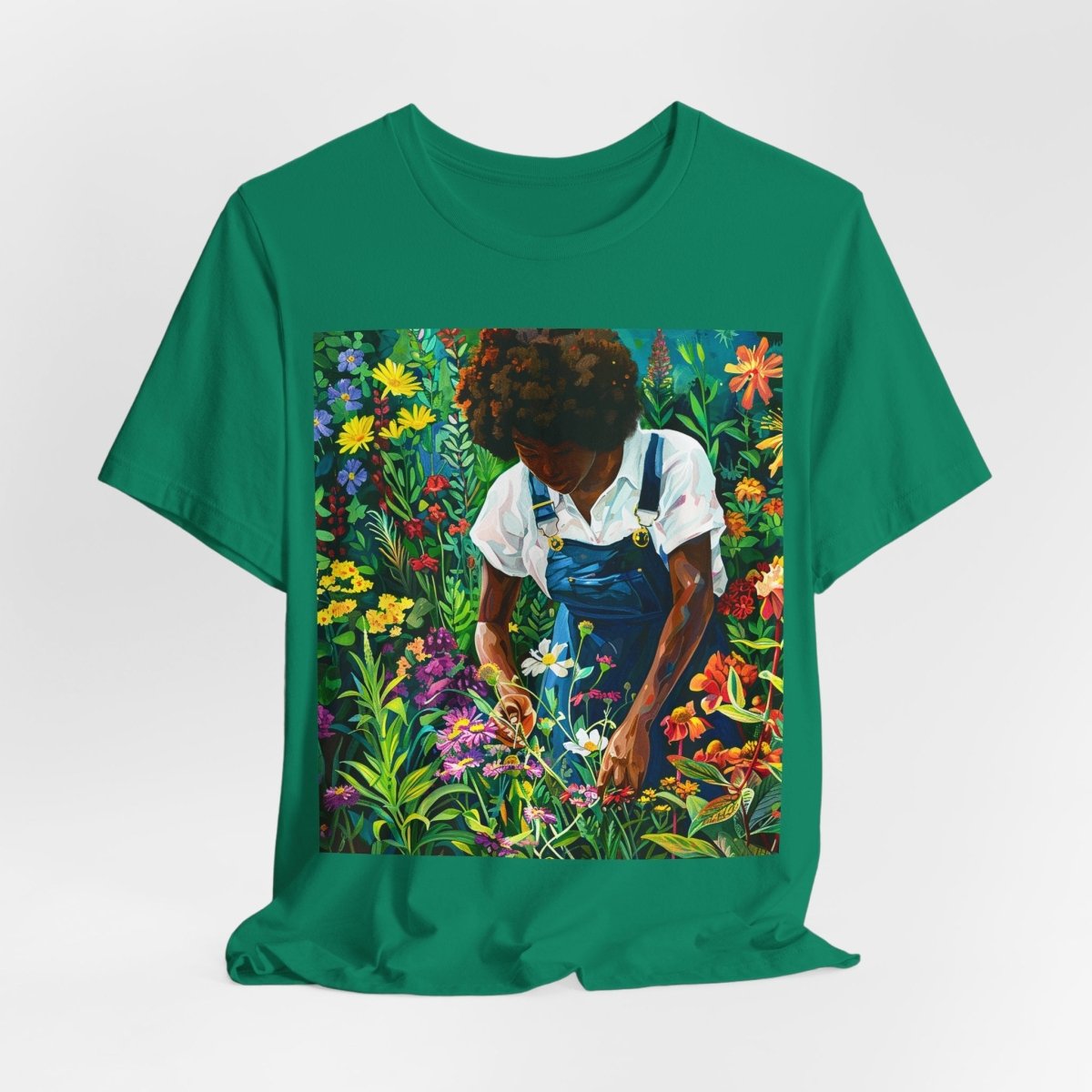 Afro Garden Work Shirt - Afrocentric Art by The Trini Gee